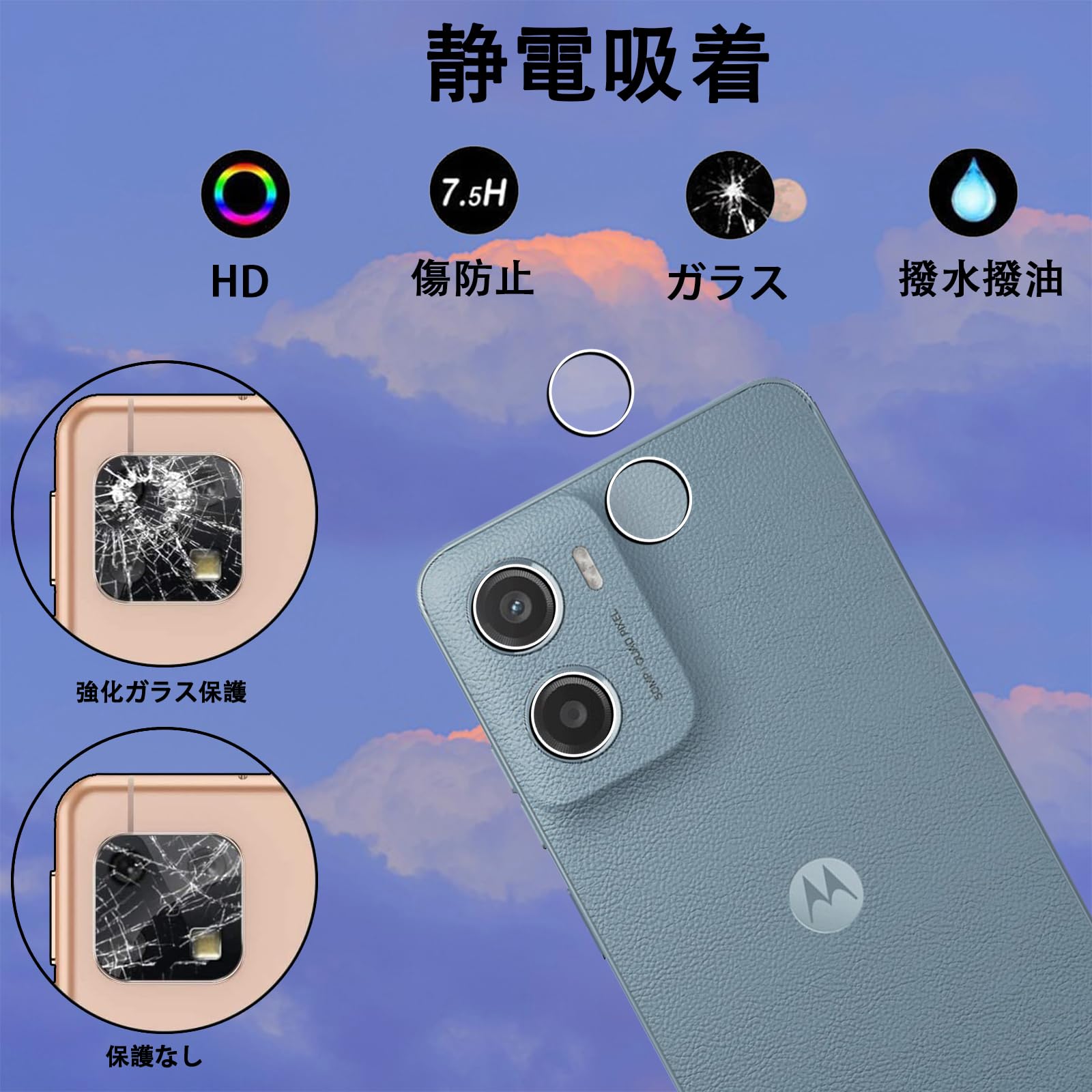 Amazon | 対応 Motorola moto g05 ガラスフィルム 2枚 + 2枚 対応 moto